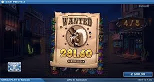 Pirots 3 Wanted poster win 281.60