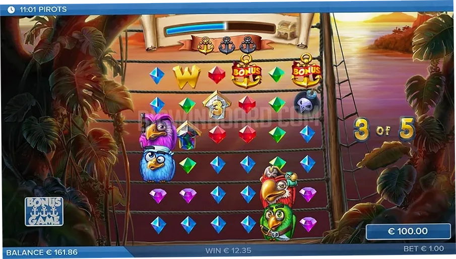 Pirots 1 bonus game Free Drops 3 of 5